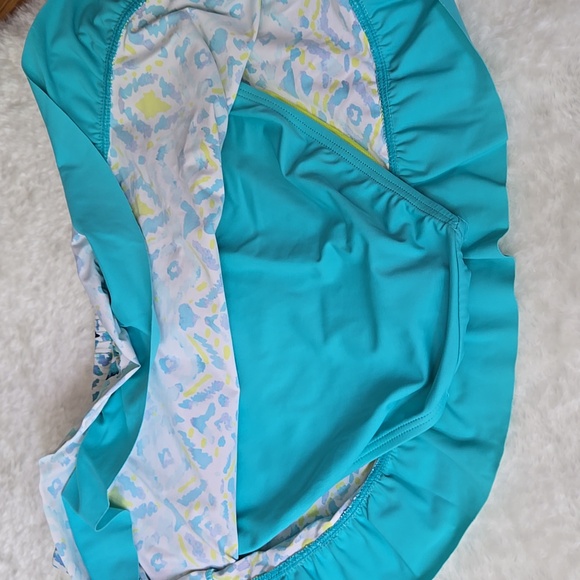 Title Nine Blue/Green Bikini Bottom, Womens Large, Great Condition - Picture 9 of 10